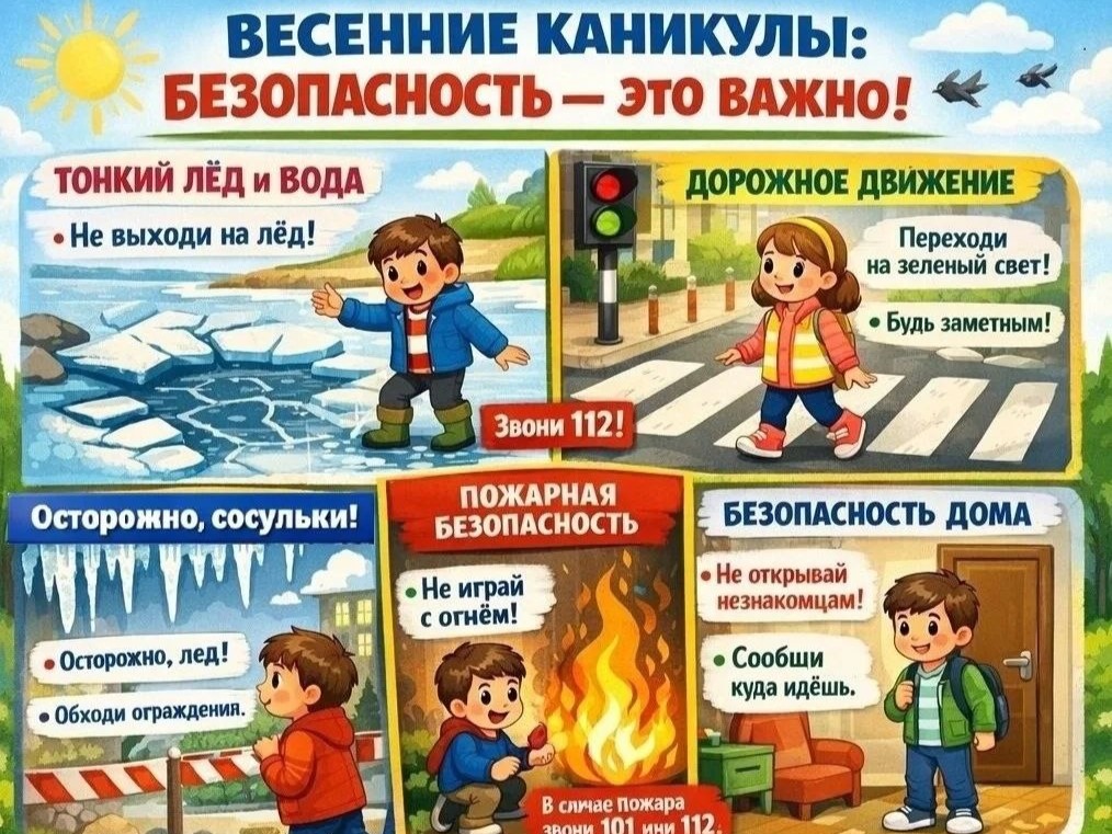 Весенние каникулы: безопасность - это важно! Весенние каникулы: безопасность - это важно!